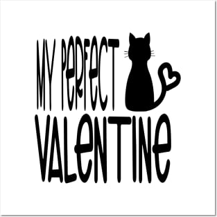 Valentine cat Posters and Art